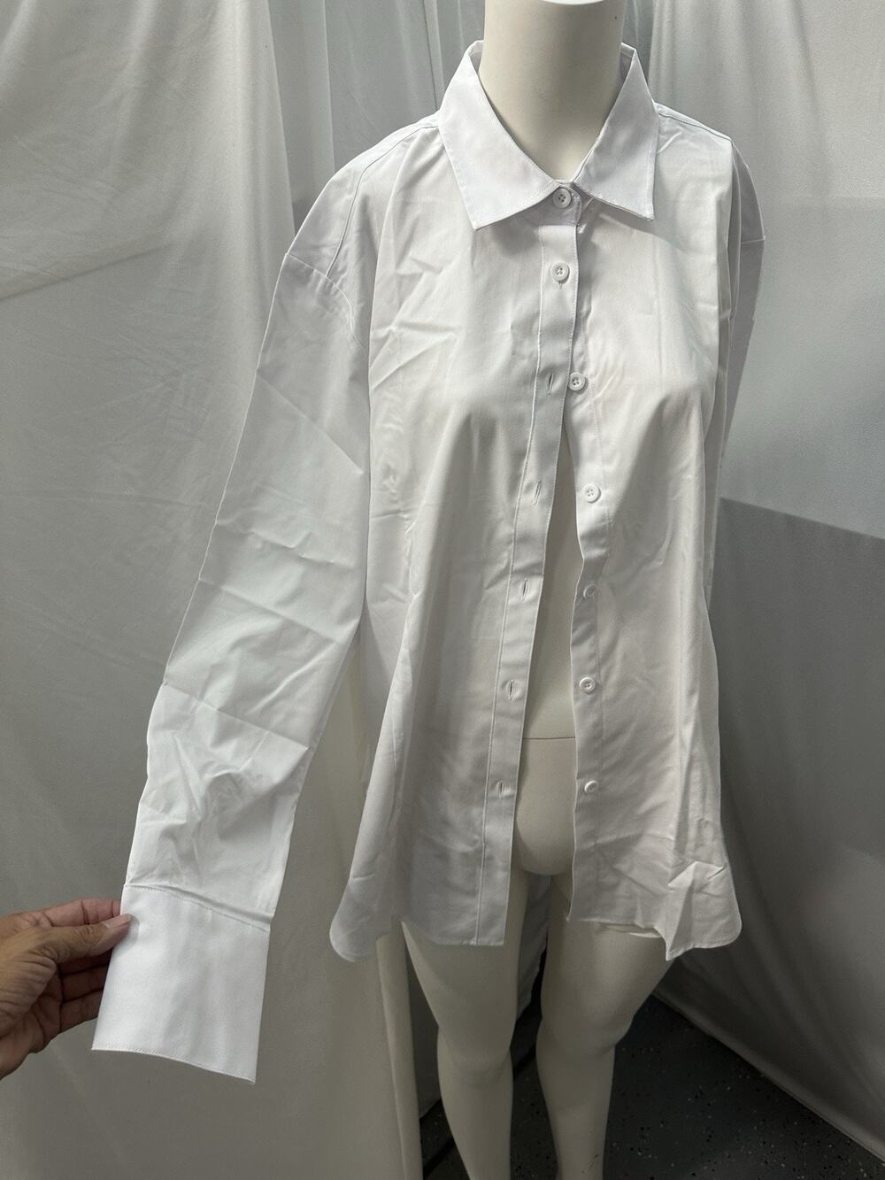 ZC Women's Button Down Shirts Classic Fit Dress Shirt Work Business Sz 2XL